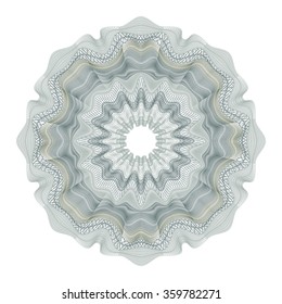 guilloche decorative element for design certificate, diploma and bank note
