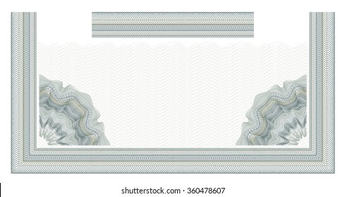 guilloche decorative element for design certificate, diploma and bank note