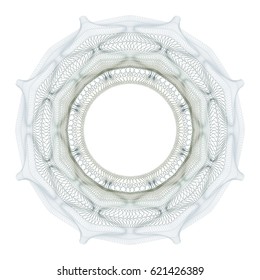 guilloche decorative element for design certificate, diploma and bank note