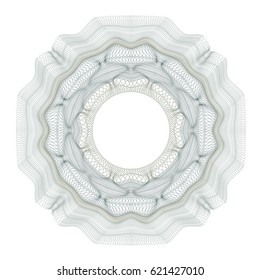 guilloche decorative element for design certificate, diploma and bank note