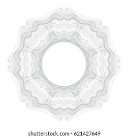 guilloche decorative element for design certificate, diploma and bank note