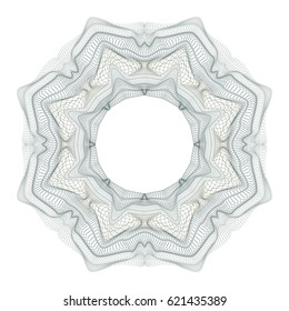 guilloche decorative element for design certificate, diploma and bank note