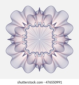 Guilloche element isolated on a white background. Vector illustration
