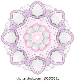 Guilloche elements  for certificate or diploma / currency and money design / vector / CMYK color / All lines are easy editable