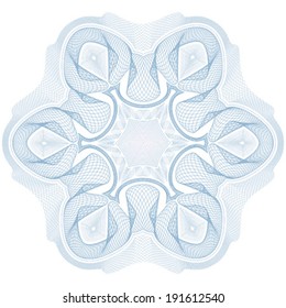 Guilloche elements for certificate or diploma / currency and money design / vector / CMYK color / All lines are easy editable