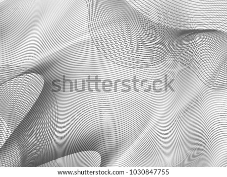 Guilloche elements for certificate or diploma, currency and money design. Pattern Rosette and border, watermark for background note, voucher. Colourful mandala. Spirogram, optical illusion, circular g