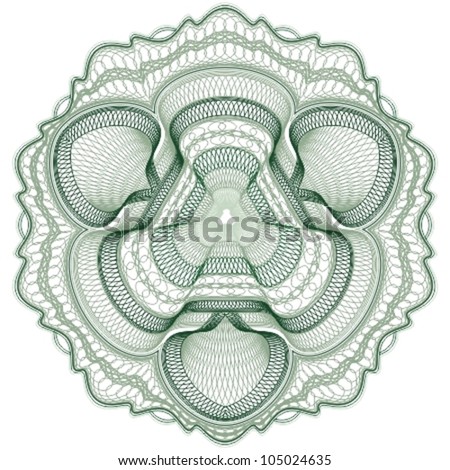 Guilloche elements for certificate or diploma / currency and money design / vector / CMYK color / All lines and colors are easy editable