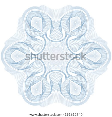 Guilloche elements for certificate or diploma / currency and money design / vector / CMYK color / All lines are easy editable