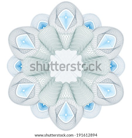 Guilloche elements for certificate or diploma / currency and money design / vector / CMYK color / All lines are easy editable