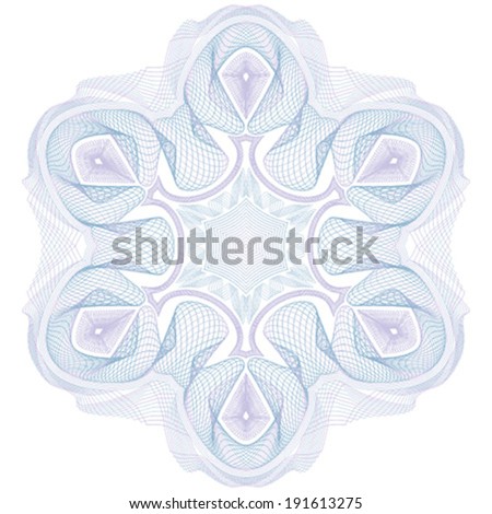 Guilloche elements for certificate or diploma / currency and money design / vector / CMYK color / All lines are easy editable