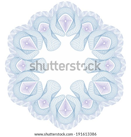Guilloche elements for certificate or diploma / currency and money design / vector / CMYK color / All lines are easy editable