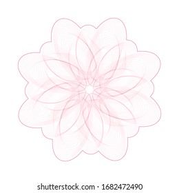 Guilloche-Elemente für Urkunden, Diplom, Gutschein, Währung, Gelddesign oder andere Sicherheitspapiere. Vektorillustration Illustration Stil Rosette.