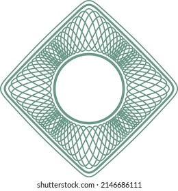 Elementos guilloche del diploma de diseño
