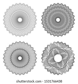Guilloche elements, template for diplomas, certificates, letterheads