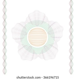 Guilloche elenent for certificate or money design