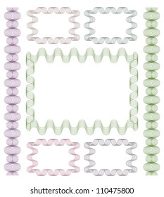 Guilloche frame set on a white background. EPS-8.