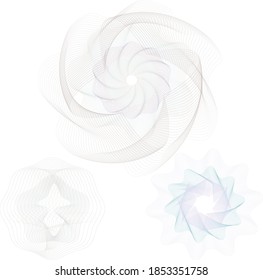 Guilloche grid, abstraction, Stock vector graphics