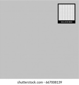 Guilloche grid for documents, certificates, securities, vector pattern