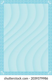 Guilloche grid and frame for certificate and diploma design, vector background