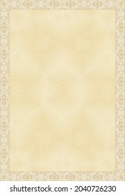 Guilloche grid and frame for certificate and diploma design, vector background
