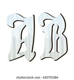guilloche  letters 