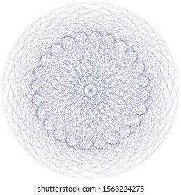Guilloche lines security  background for certificate, watermark design element,