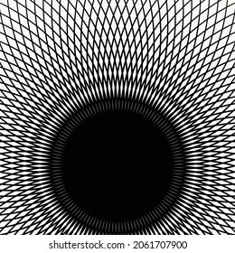 Guilloche Pattern, Circle Border Frame On Black Background