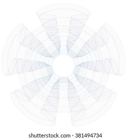Guilloche Pattern Rosette for Certificate,