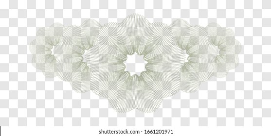 Guilloche Pattern Rosette For Certificate,   Diploma, Voucher, Currency,play Money Or Other Security Papers. Vector Illustration