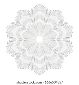 Guilloche Pattern Rosette for certificate,   diploma, voucher, currency,play money or other security papers. 