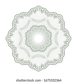  Guilloche Pattern Rosette for certificate, diploma, voucher, currency,play money or other security papers.