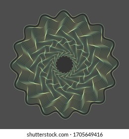 Guilloche Pattern Rosette for certificate, diploma, voucher, currency,play money or other security papers. 