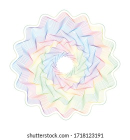 Guilloche Pattern Rosette for certificate, diploma, voucher, currency,play money or other security papers. 