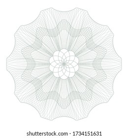 Guilloche Pattern Rosette for certificate, diploma, voucher, currency,play money or other security papers. 