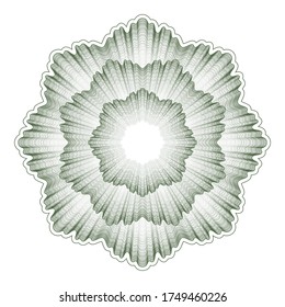 Guilloche Pattern Rosette for certificate, diploma, voucher, currency,play money or other security papers. 