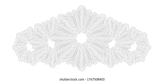 Guilloche Pattern Rosette for certificate, diploma, voucher, currency,play money or other security papers. 