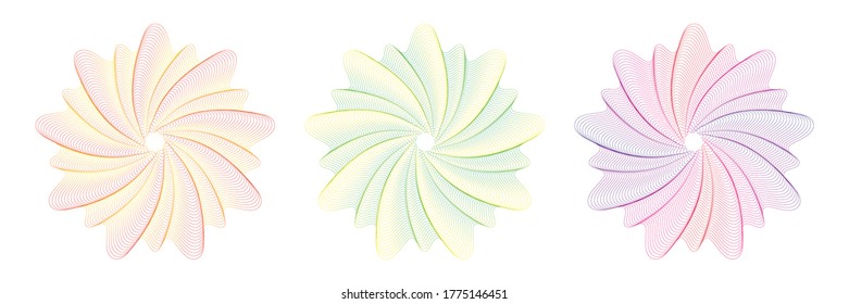 Guilloche Pattern Rosette for certificate, diploma, voucher, currency,play money or other security papers. 