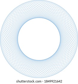 Guilloche Pattern Rosette for certificate, diploma, voucher, money or other security papers.