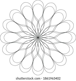 Guilloche Pattern Rosette for certificate, diploma, voucher, money or other security papers.