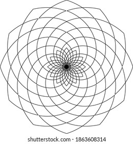 Guilloche Pattern Rosette for certificate, diploma, voucher, money or other security papers.