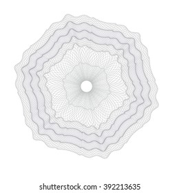 Guilloche Pattern Rosette for Certificate, Play Money or Other Security Papers - Vector Illustration,