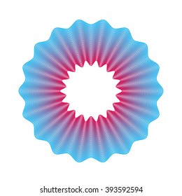 Guilloche pattern rosette for  play money or other security papers    Guilloche for certificate, diploma, voucher, currency Vector Illustration