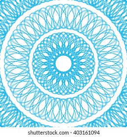 Guilloche pattern rosette for  play money or other security papers    Guilloche for certificate, diploma, guilloche voucher, guilloche currency Vector Illustration