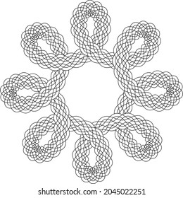 Patrón de Guilloche para la protección de valores, vector de fondo