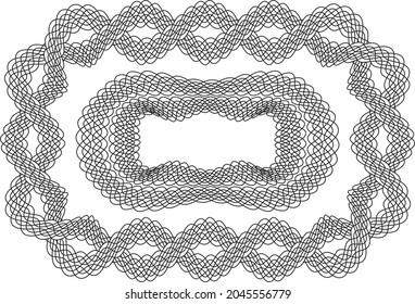 Patrón de Guilloche para la protección de valores, vector de fondo