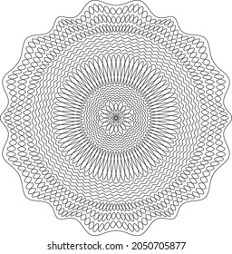 Guilloche-Muster für den Wertpapierschutz, Hintergrund, Vektorgrafik