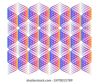 Weiche Regenbogenfarbe. Linearer Hintergrund. Design-Elemente. Polygonale Linien. Guilloche. Schutzschicht für die Vorlage von Banknoten, Diplomen und Zertifikaten. Vektorillustration EPS 10