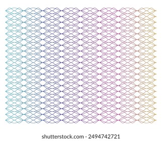 Guilloche. Protective layer for banknotes, diplomas and certificates template. For business Textile Design, Flowing Lines, Fashion, Home Decor, Interior. Polygonal lines.Patterns branding Frame border