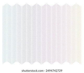 Guilloche. Protective layer for banknotes, diplomas and certificates template. For business Textile Design, Flowing Lines, Fashion, Home Decor, Interior. Polygonal lines.Patterns branding Frame border