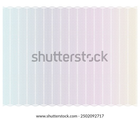 Guilloche. Protective layer for banknotes, diplomas and certificates template. For business Textile Design, Flowing Lines, Fashion, Home Decor, Interior. Polygonal lines.Patterns branding Frame border